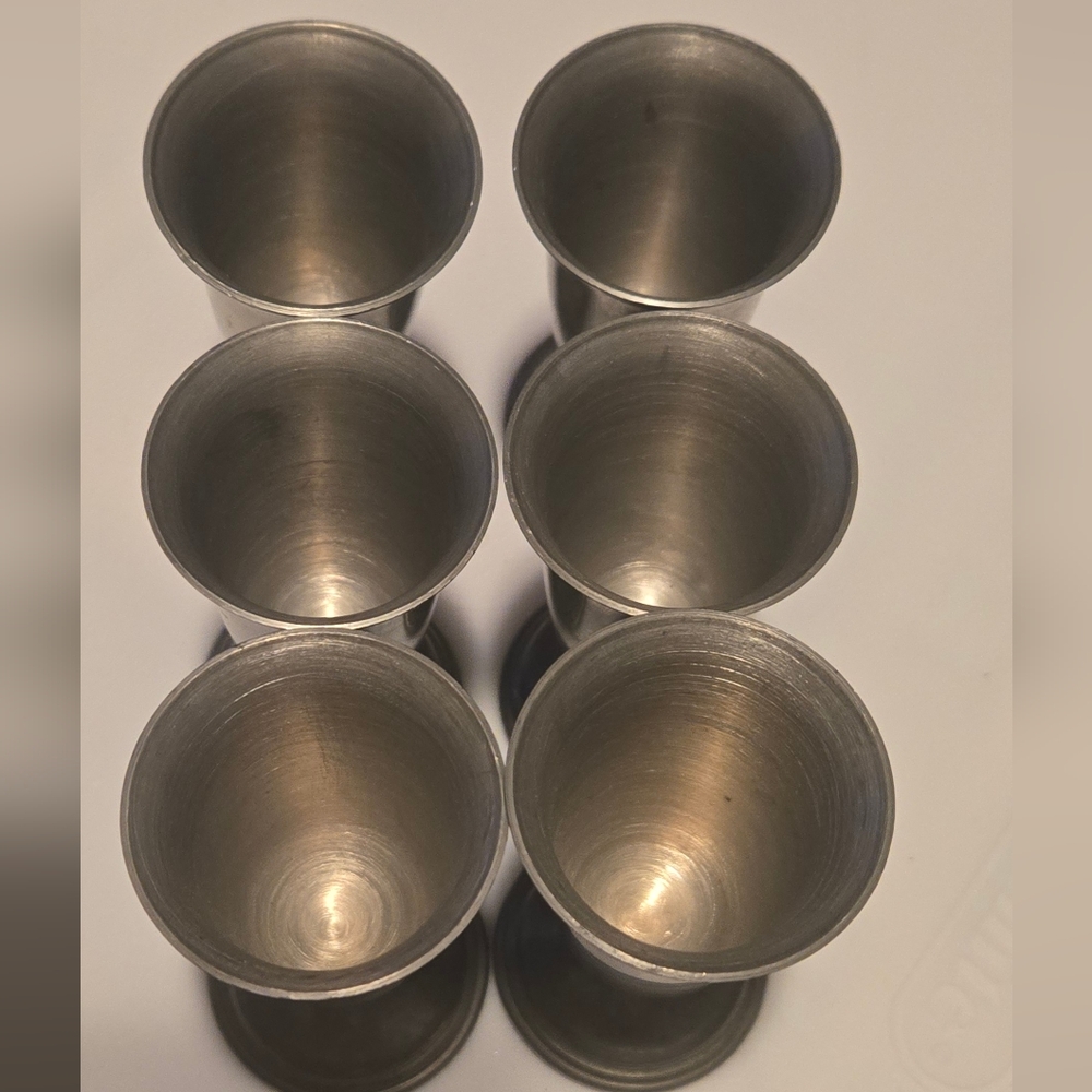 Vintage Revere Pewter Silver Goblet Set - Picture 3 of 4